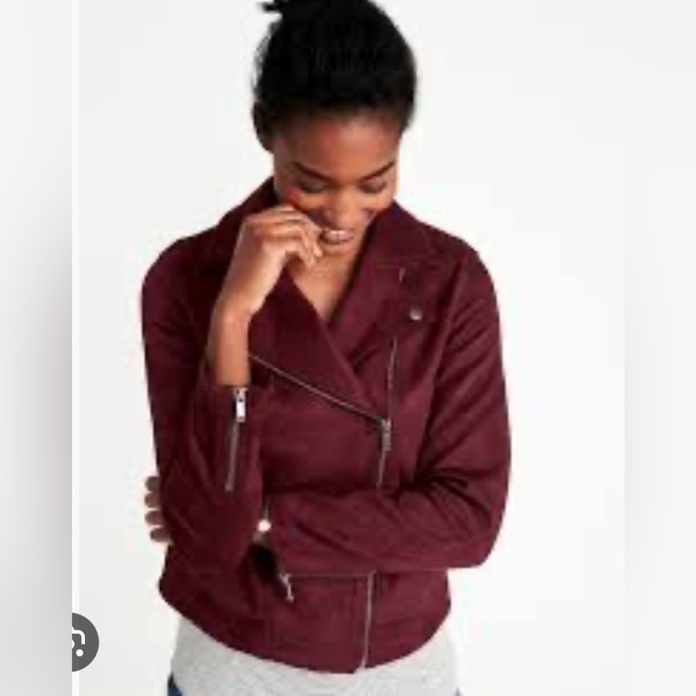 Faux Suede Moto Jacket